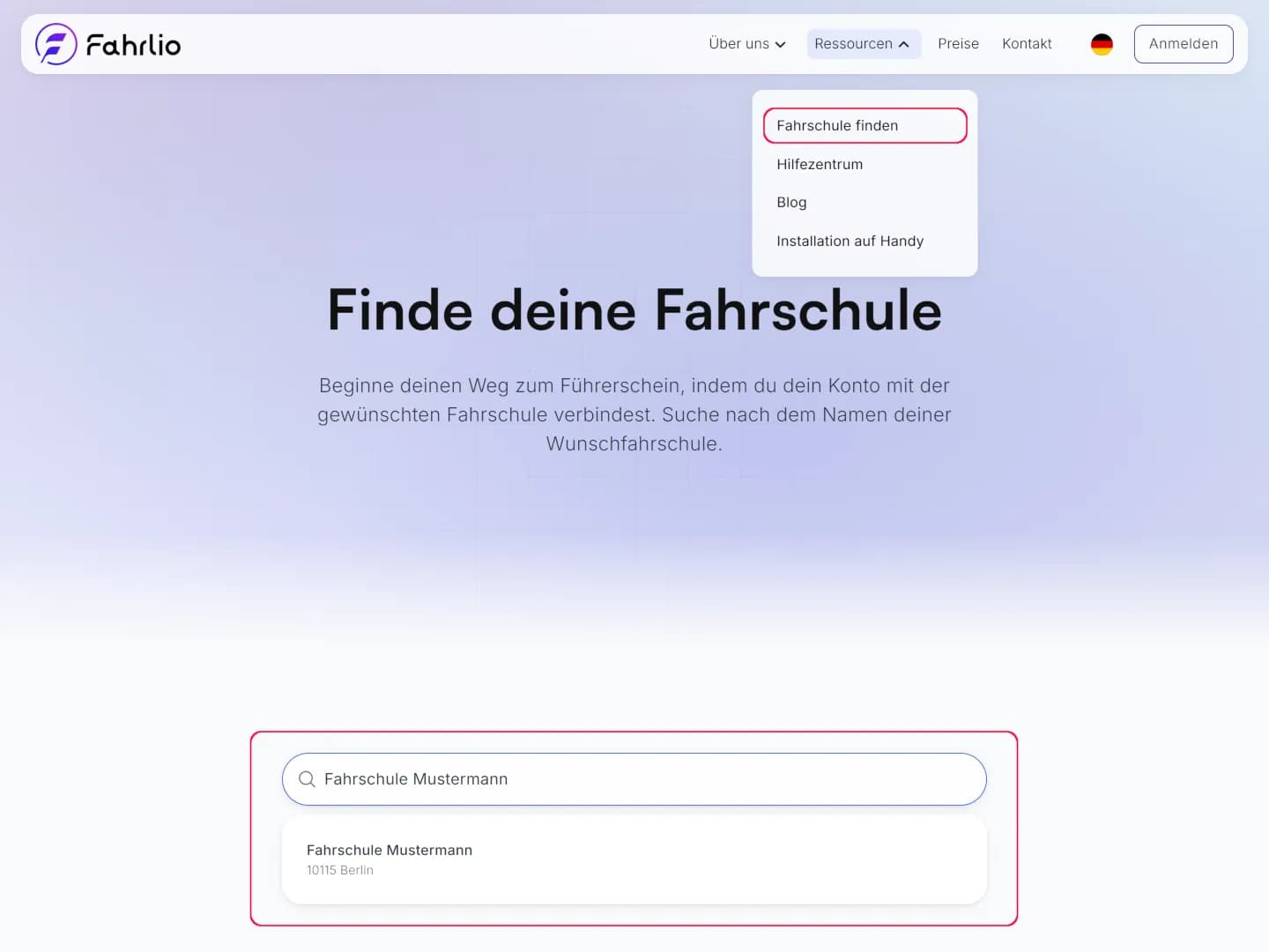 Fahrschulsuche